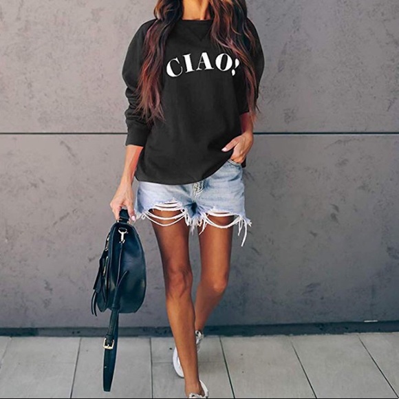 Sweaters - Black Ciao Sweatshirt